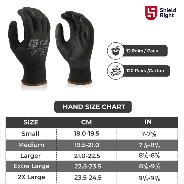 Shield Right DuraFlex Sandy Nitrile Glove (12 Pairs)