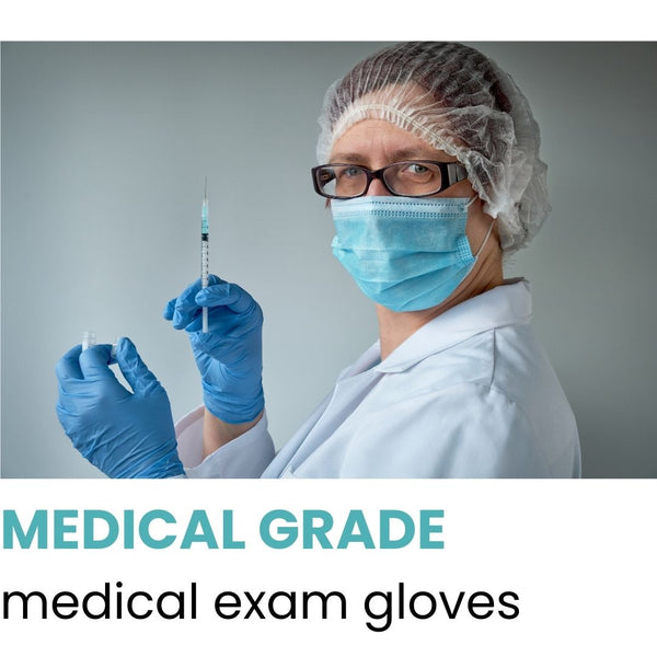 Handicare Blue Vinyl Disposable Powder Free Glove 100 Pack