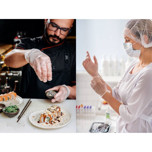 Handicare Clear Disposable Vinyl Powder Free Gloves 100 Pack (Carton)