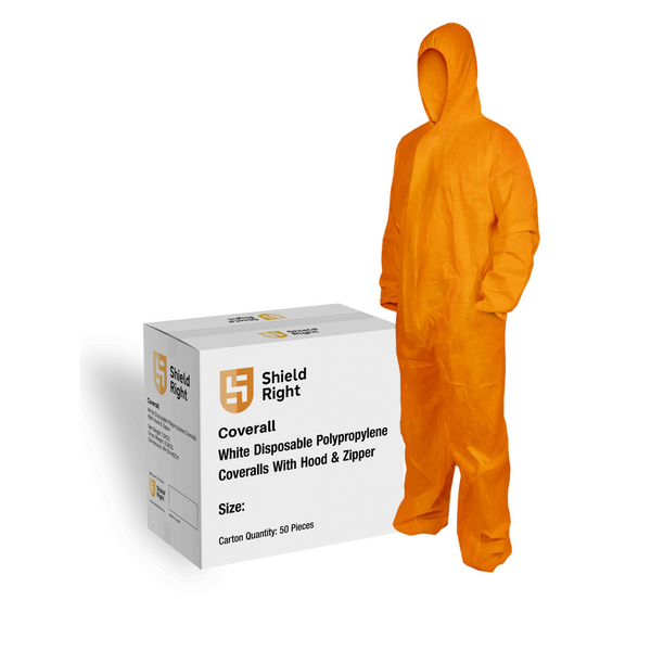 Shield Right Disposable Combat Polypropylene Coveralls 100% Polypropylene (Carton of 50)