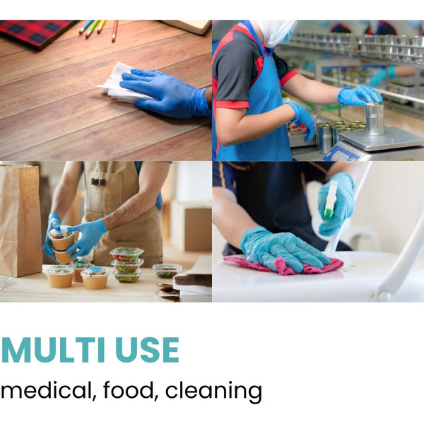 Handicare Blue Vinyl Disposable Powder Free Glove 100 Pack (Carton)