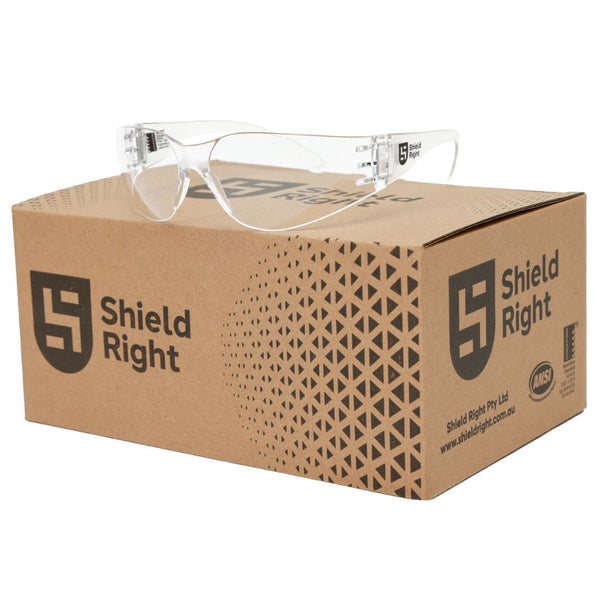 Shield Right Classic Safety Glasses Clear (12 Pack)