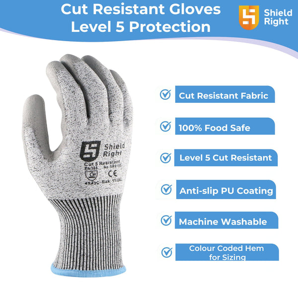 Shield Right Cut 5 Resistant Gloves