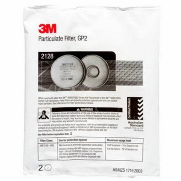 3M™ Particulate Filter 2128, GP2, with Nuisance Level Organic Vapour/Acid Gas Relief