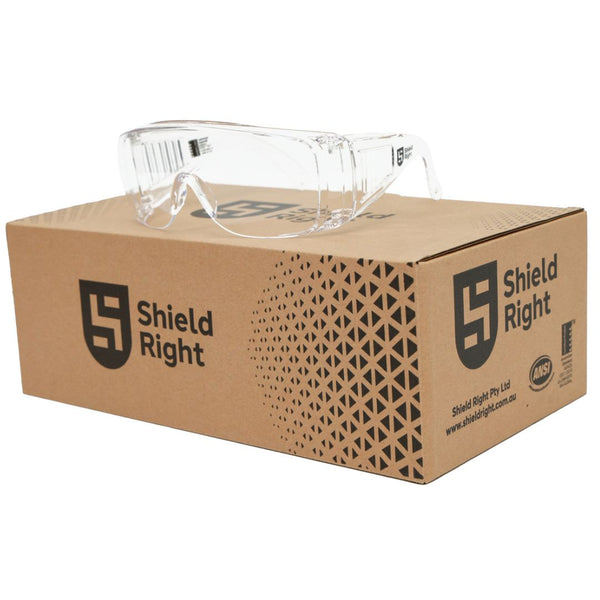 Shield Right Visitor Safety Glasses Clear (pack of 12)