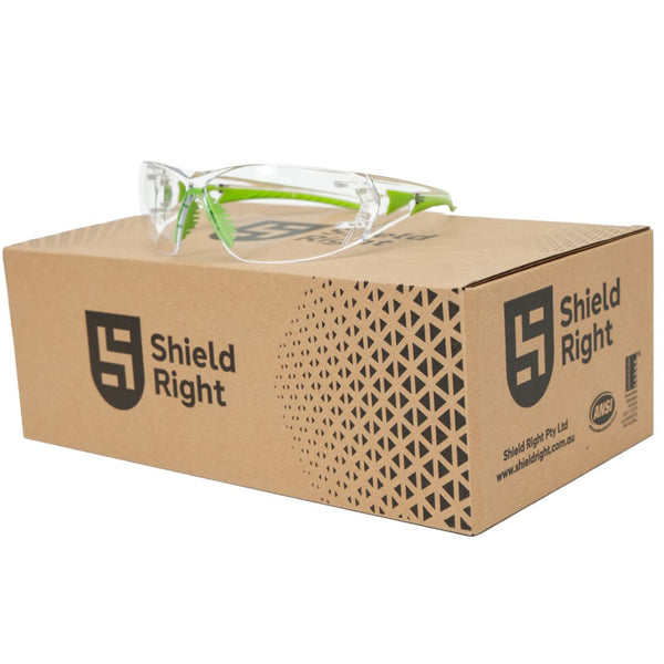 Shield Right Pro Safety Glasses Clear (12 Pack)