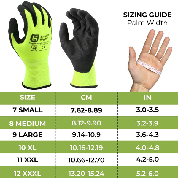 Shield Right DuraFlex HiVis Sandy Nitrile Glove (12 Pack)