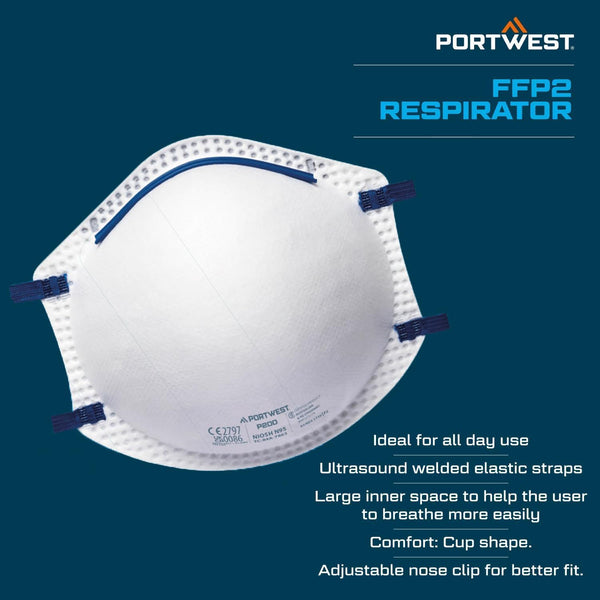 Portwest P200 Dust Mist Respirator (Pk20)