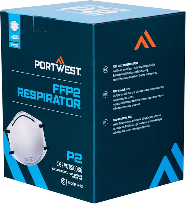 Portwest P200 Dust Mist Respirator (Pk20)