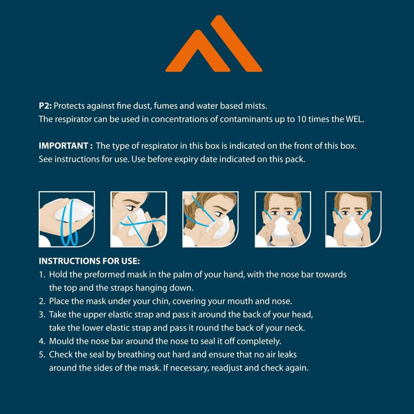 Portwest P200 Dust Mist Respirator (Pk20)