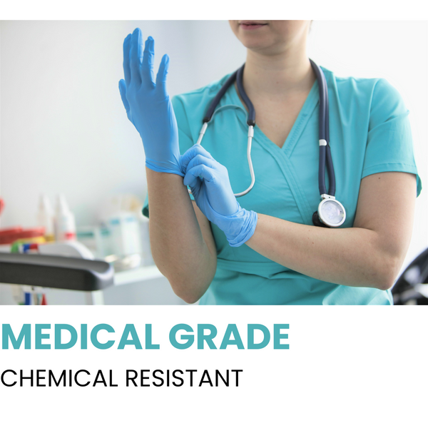 Handicare Blue Nitrile Powder Free Single Use Examination Gloves