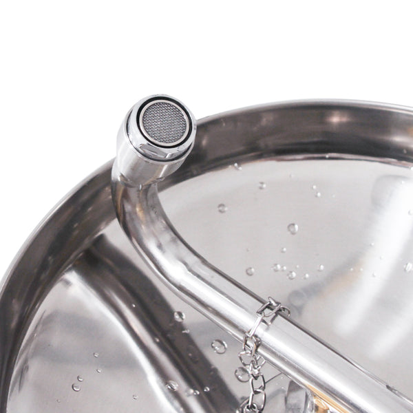 Emergency Eye Wash Station with Foot Pedal, Freestanding Stainless Steel Floor-Mounted