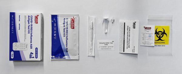 AHPC Covid-19/RSV/Influenza A&B Antigen Test Kit 1 Test (4 in 1)