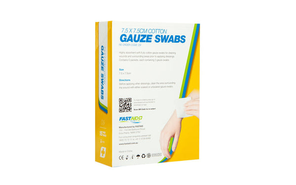 D9, Gauze Swabs, 7.5 x 7.5cm, 5's, 3pk