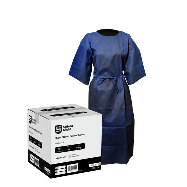 Short Sleeve Patient Gown Carton of 50