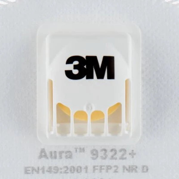 3M™ 9322A Disposable Respirator Face Mask Flat Fold Valved P2