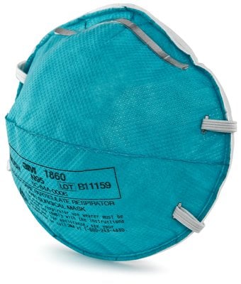 3M™ 1860 Cupped Particulate Respirator & Surgical Mask 20 Pack (5 Pack)