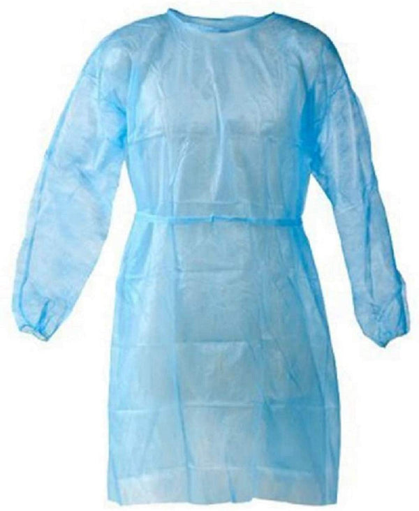 Werkomed Blue Disposable Isolation Gown - Elastic Cuff (5 Pack)