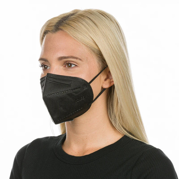 KN95 Respirator 10 Masks (N95 P2 Equivalent) - BLACK (10 Pack)