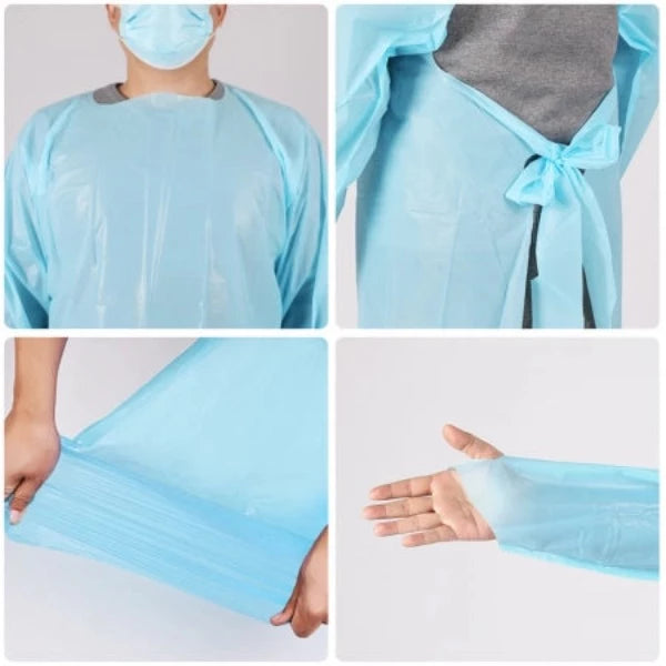 Werkomed Blue Disposable CPE Gown – Carton