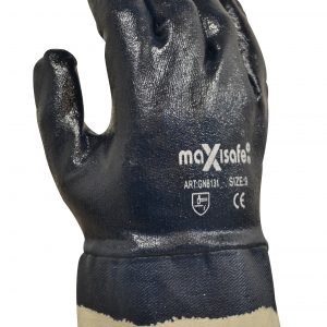 Blue Knight Safety Cuff Fully Coated Nitrile Glove