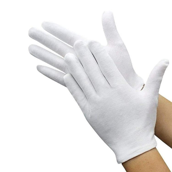 Interlock poly Cotton Knit Gloves Hemmed Cuff - 12 Pairs
