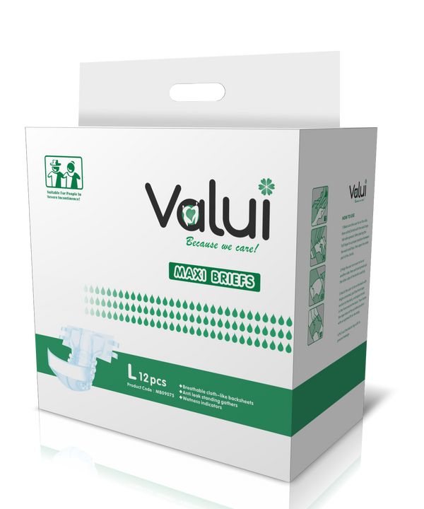Valui Maxi Briefs Nappy Style (Pack of 12)