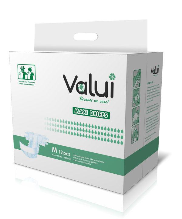 Valui Maxi Briefs Nappy Style (Pack of 12)