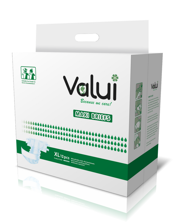Valui Maxi Briefs Nappy Style (Pack of 12)