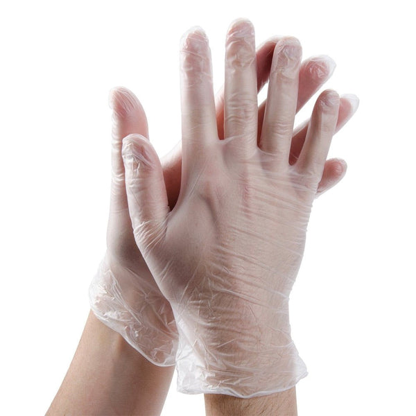 Clear Disposable Vinyl Powder Free Gloves 100 Pack