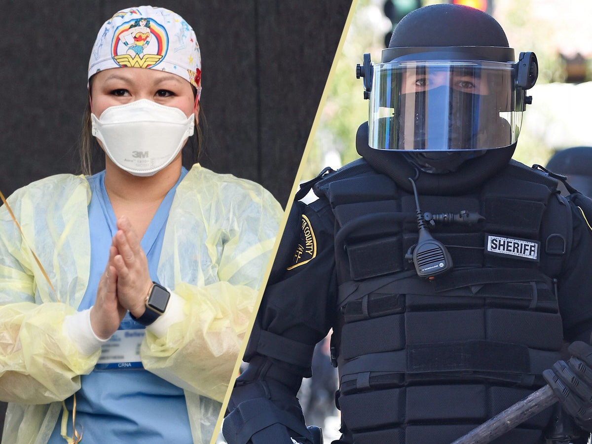 One Police Officer's Riot Gear Could've Bought PPE for 31 Nurses