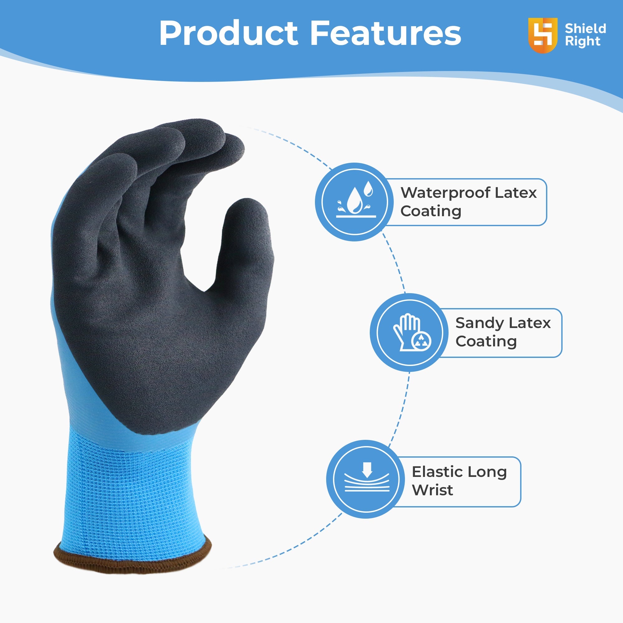 Shield Right AquaGuard Waterproof Gloves  - Carton of 120