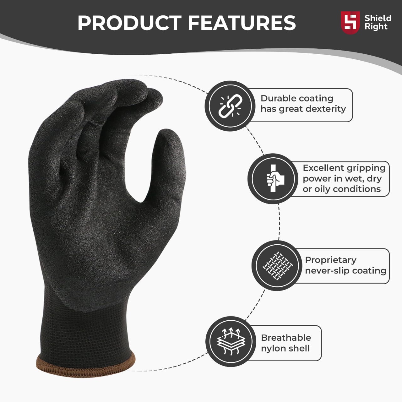 Shield Right DuraFlex Sandy Nitrile Glove (12 Pairs)