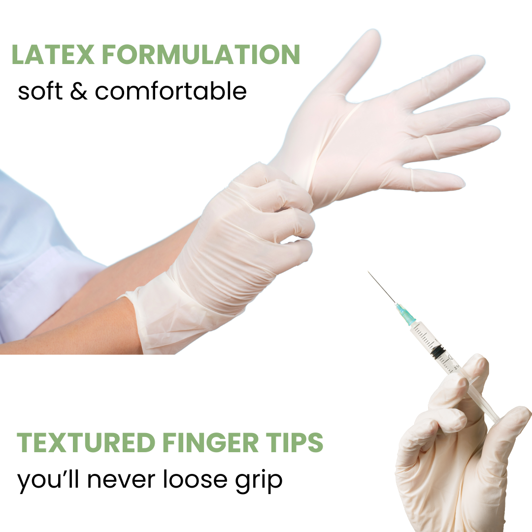 Handicare Latex Gloves Disposable Powder Free