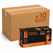 Shield Right Xtraguard Orange Diamond Grip Gloves (Box of 100) - Carton of 10