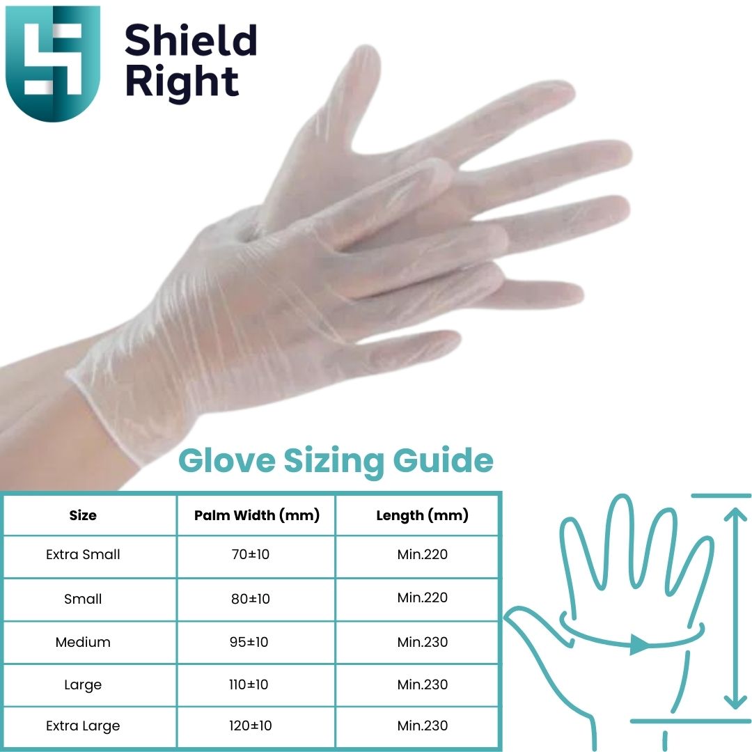 Handicare Clear Disposable Vinyl Powder Free Gloves 100 Pack (Carton)