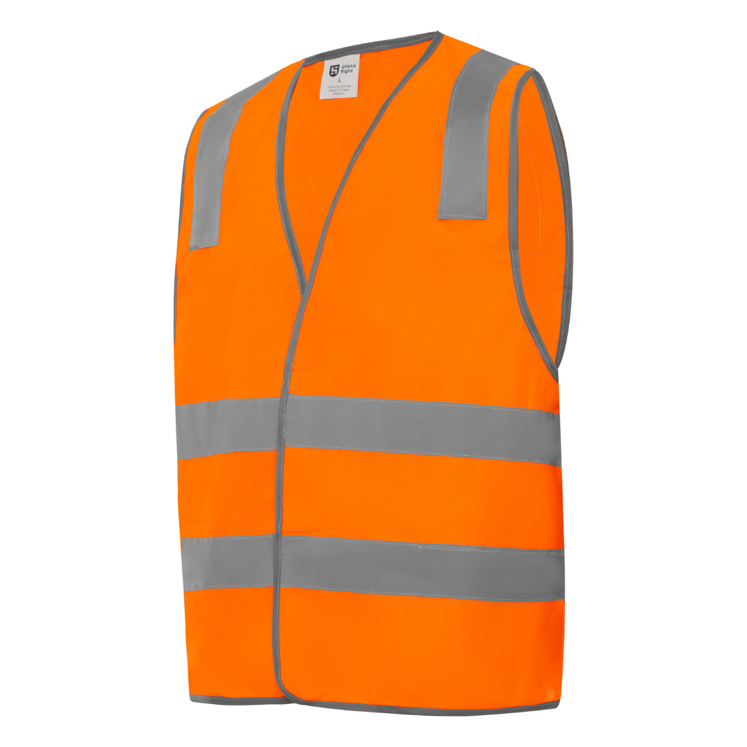 Shield Right Hi-Vis Orange Reflective Safety Vest Day & Night