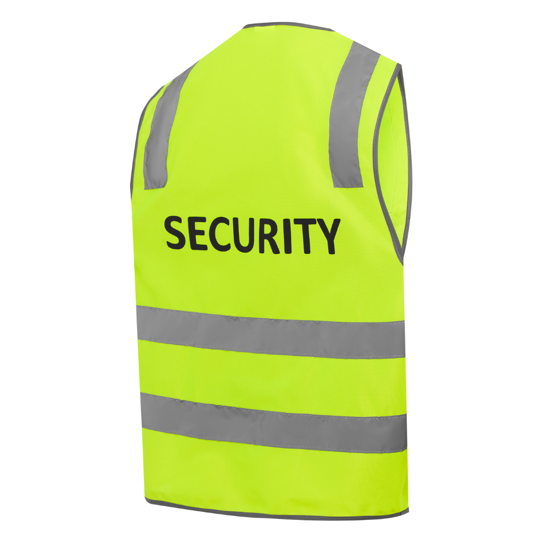 Shield Right Security Hi Vis Safety Vest – Yellow – Reflective Day & Night