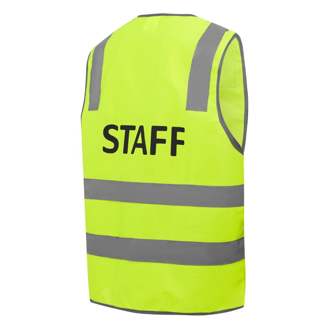 Shield Right Staff Hi Vis Safety Vest – Yellow – Reflective Day & Night