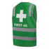 Shield Right Hi-Vis Reflective First Aid Safety Vest - Green Tricot- Day & Night