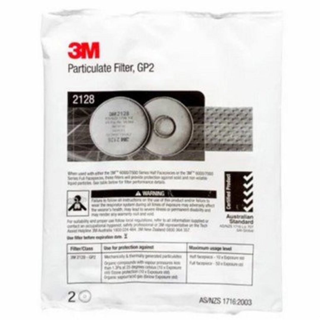 3M™ Particulate Filter 2128, GP2, with Nuisance Level Organic Vapour/Acid Gas Relief