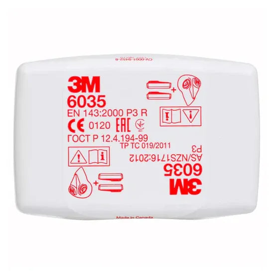3M 6035 Safety Particulate Filter Solid & Liquid Particles P2/P3