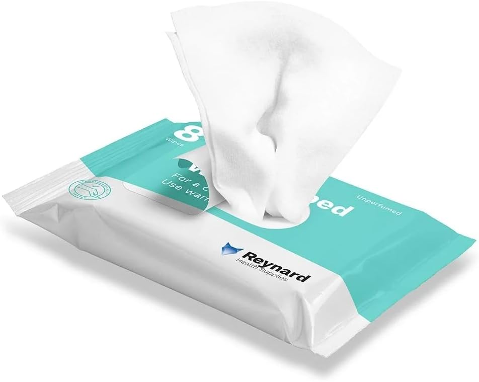 Reynard Bath In Bed Wipes Soft Pack 8 Wipes (Carton of 24 Packs)