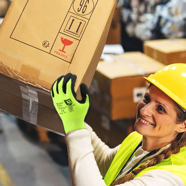 Shield Right DuraFlex HiVis Sandy Nitrile Glove (12 Pack)