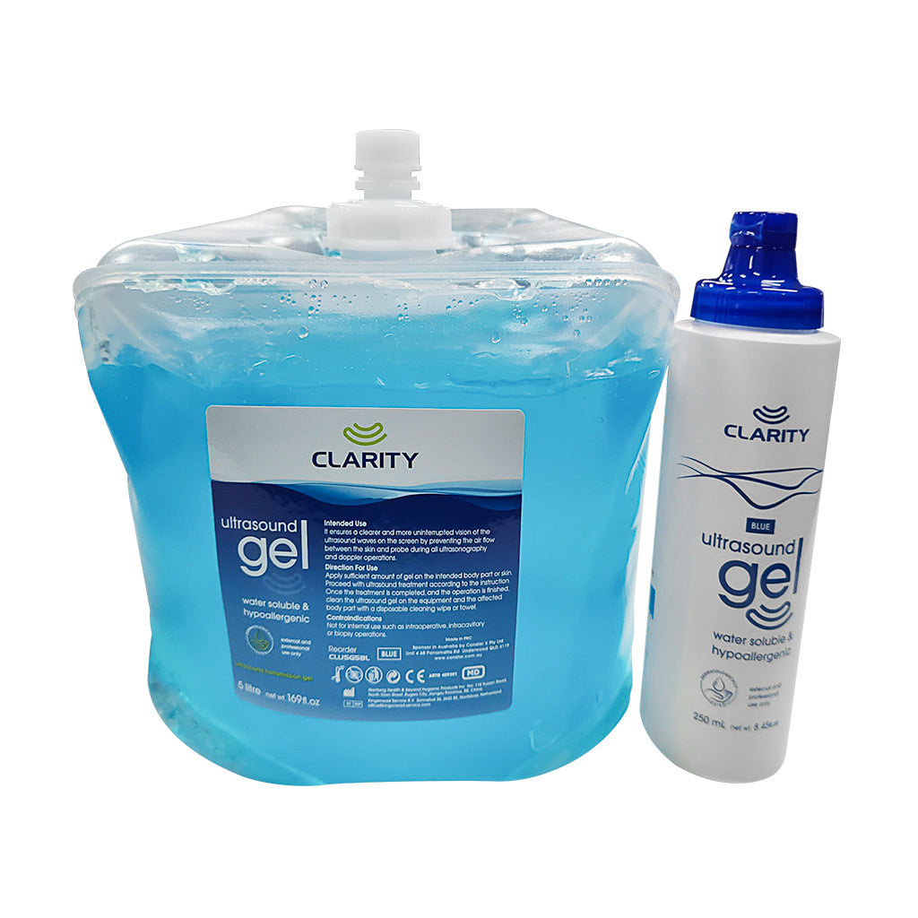 TASK Clarity Ultrasound Transmission 5L Gel, Blue
