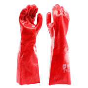 Red PVC Single Dip Gloves