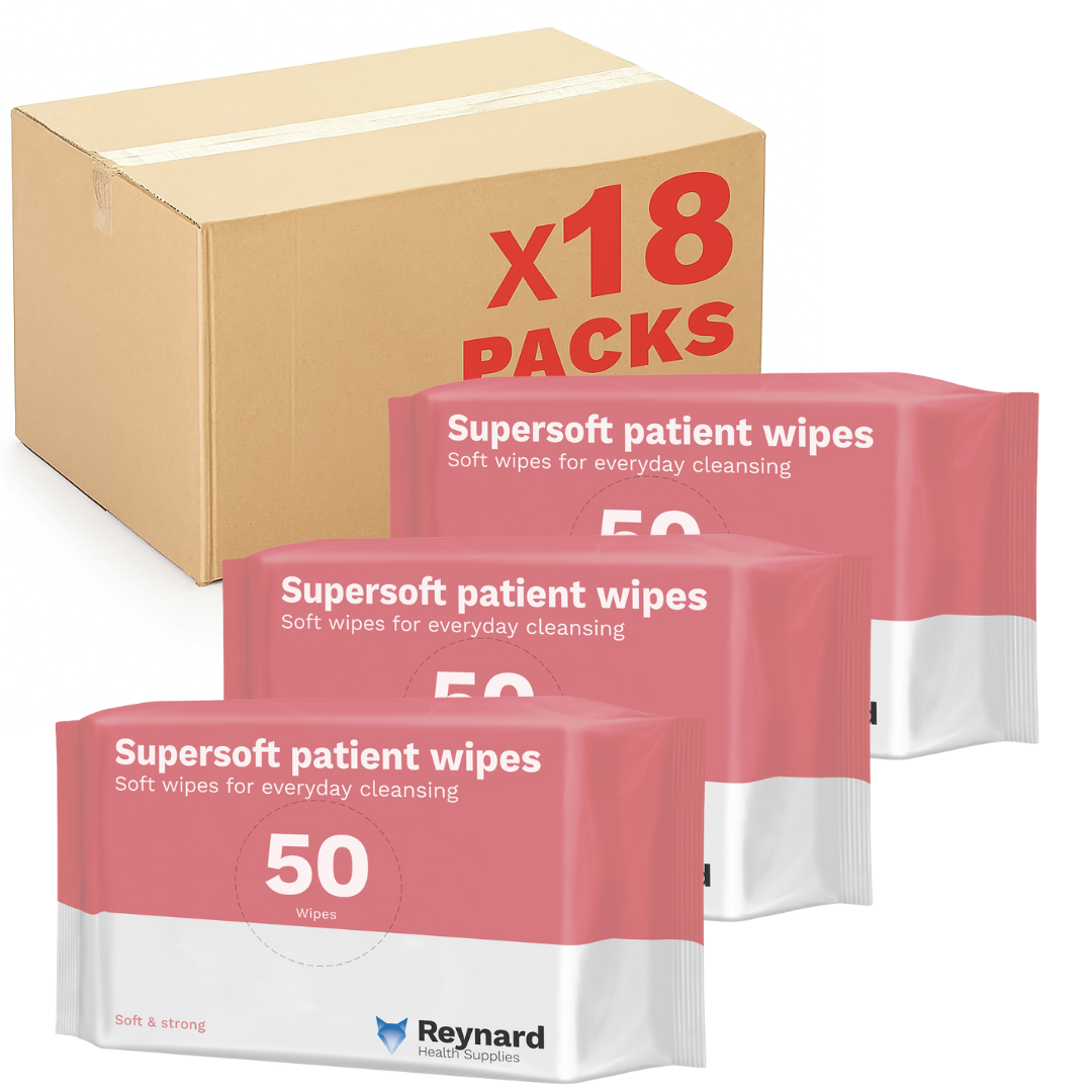 Reynard Super Soft Patient Wipes 50 Wipes (Carton of 18 Packs)