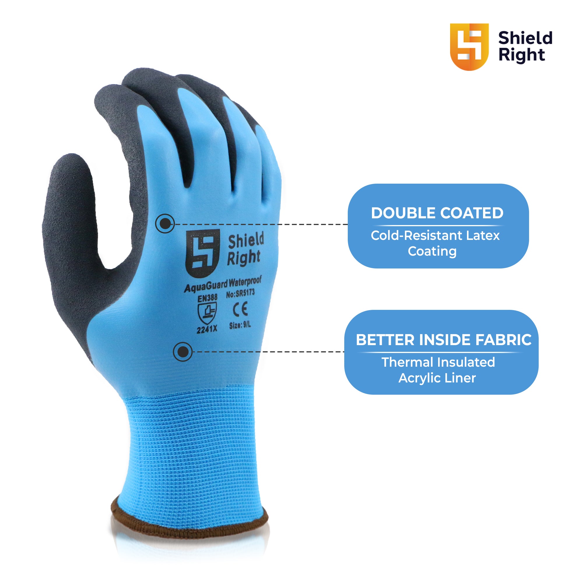 Shield Right AquaGuard Waterproof Gloves  - Carton of 120