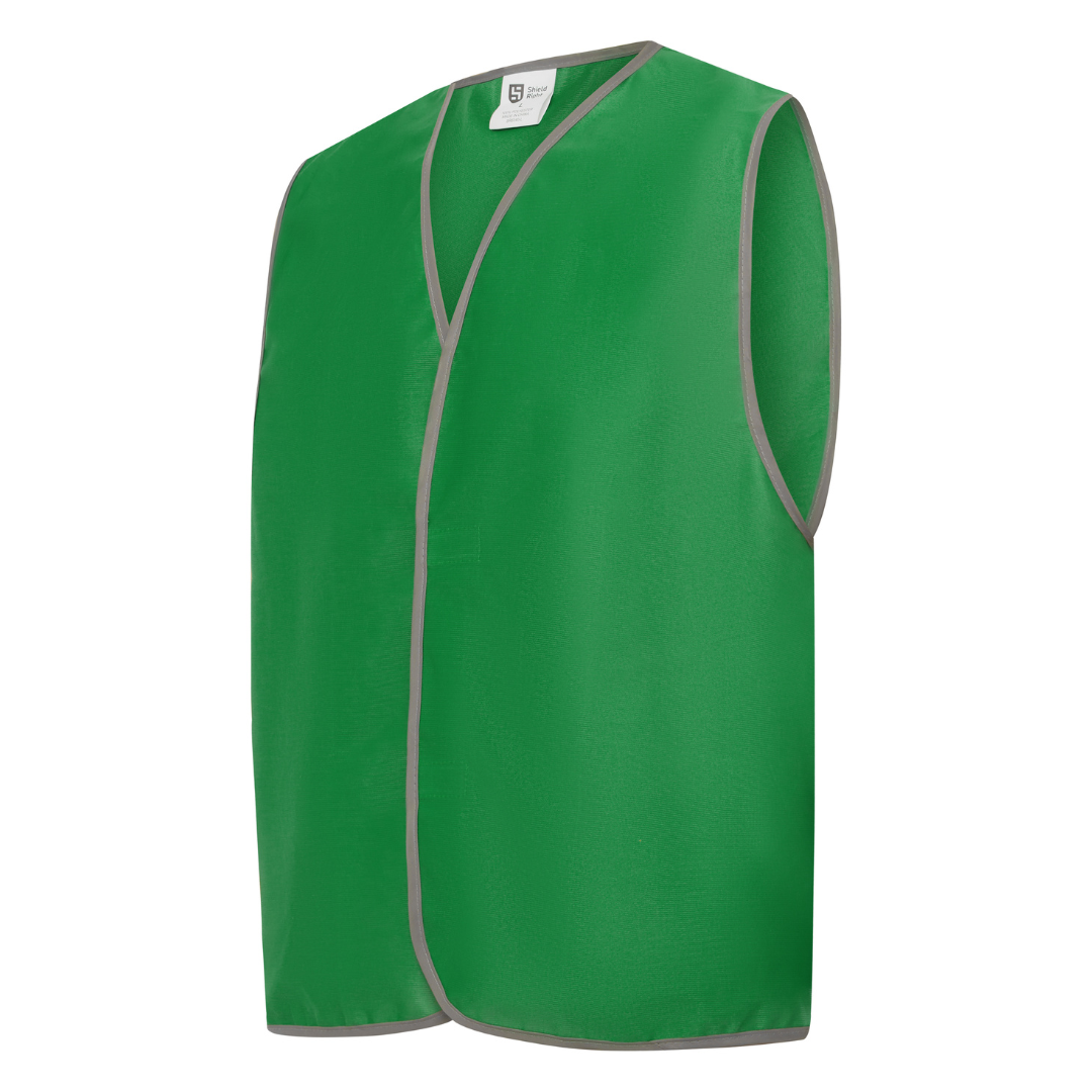 Shield Right Hi Vis Safety Vest Pea Green Tricot