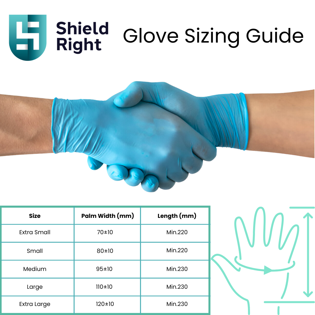 Handicare Biodegradable Blue Nitrile Examination Gloves, 200 Pack